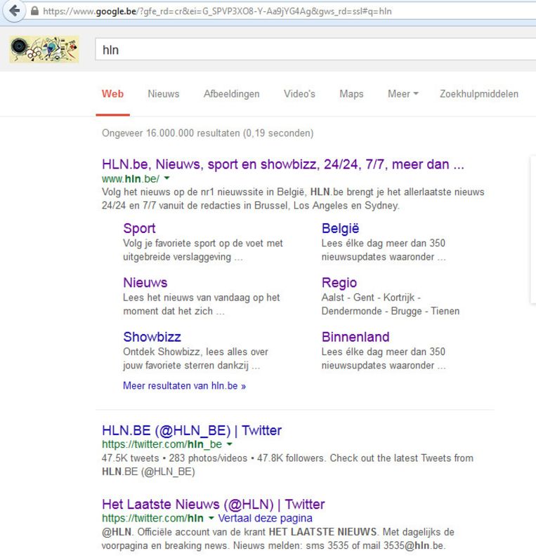Hln Be Vijfde Meest Gezochte Website Op Google Internet Ihln Hln