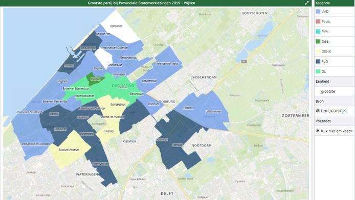 den haag wijken kaart Hoe stemde Den Haag per stadsdeel? Dit zijn de grootste partijen 