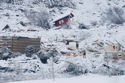 Un corps retrouvé après le terrible glissement de terrain en Norvège