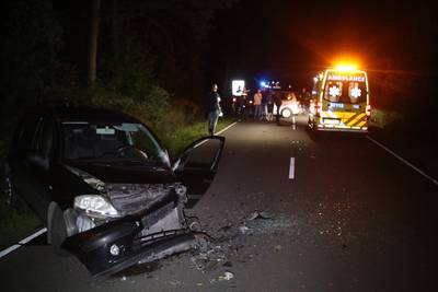 Frontale botsing op Edeseweg: gewonde en twee auto's total loss