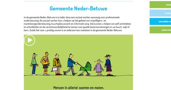 Reclamefilmpje met kerken, rollators en mantelzorgers uit Neder-Betuwe