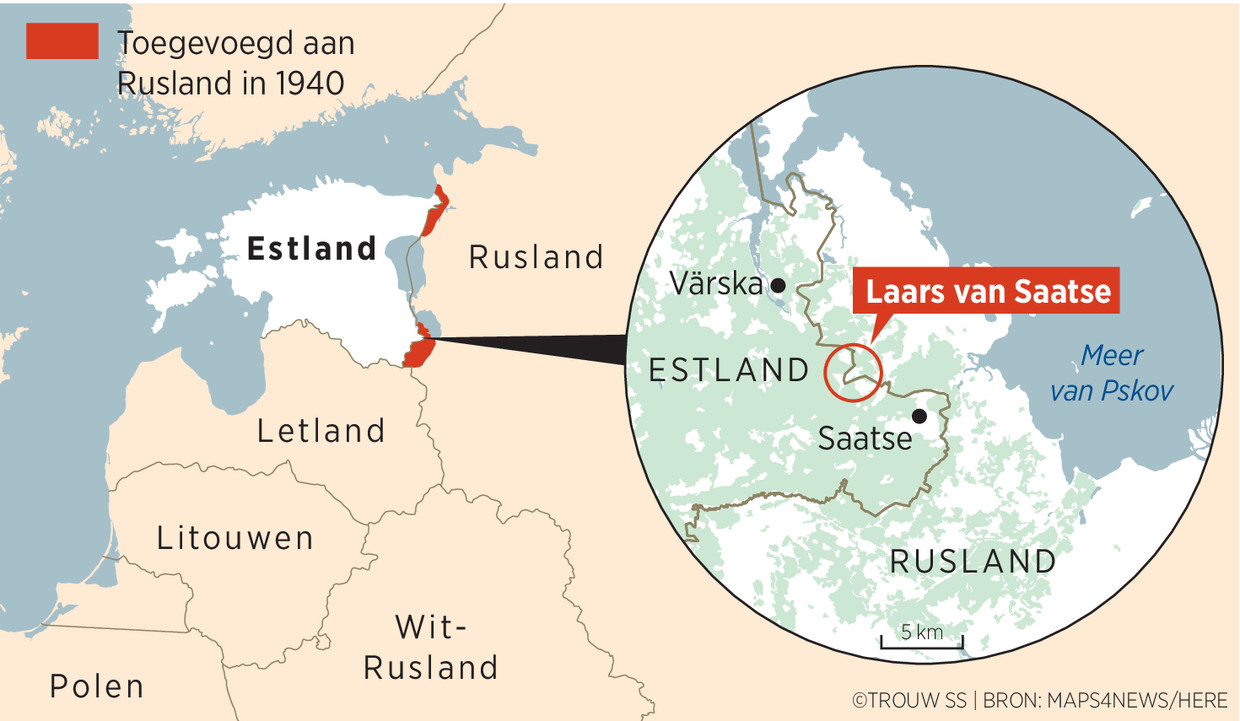 De strijd om de ‘laars' een oud verdrag bemoeilijkt de grens tussen Estland en Rusland Trouw