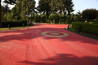 Knalrode weg in Opheusden beklad : ‘een borstel en terpentine lijkt me een goed idee’