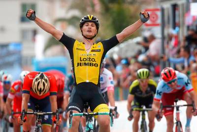 Prachtige ritzege Battaglin, Dumoulin houdt prima stand