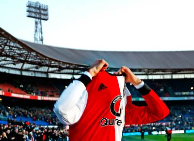 Deze supporter ging wel vrolijk naar huis