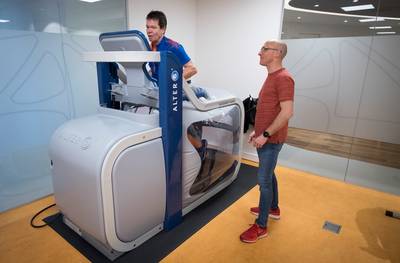 Hardlopen alsof je op de maan bent, in Malden