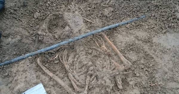 Video | Eeuwenoude skeletten gevonden bij graafwerk in Waardenburg