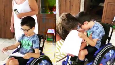 Gehandicapte Zian (6) in tranen met concerttickets van zijn popidool Dua Lipa