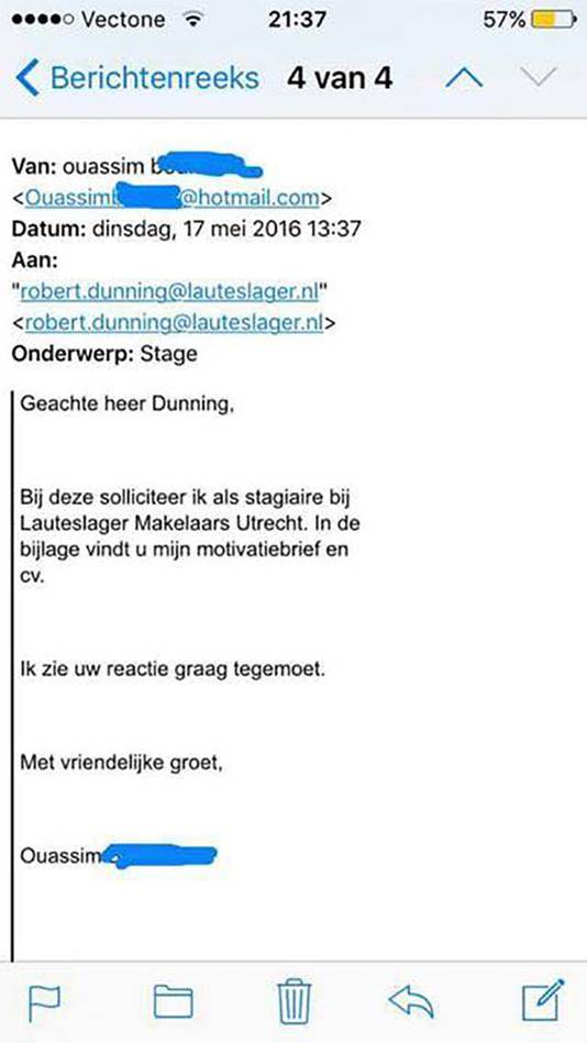 Makelaar Over Sollicitant Ouassim Naam Zit Niet Mee