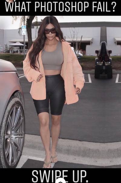 Kim Kardashian noemt 'photoshopfail' belachelijk
