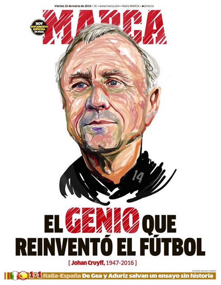 Cruijff krijgt werkelijk overál indrukwekkend eerbetoon