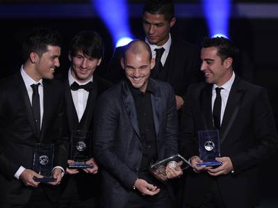 Sneijder: Ik had in het rijtje met Ronaldo en Messi kunnen staan