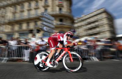 Lammertink onderuit in tijdrit: 'De hele Tour blijf je recht...'