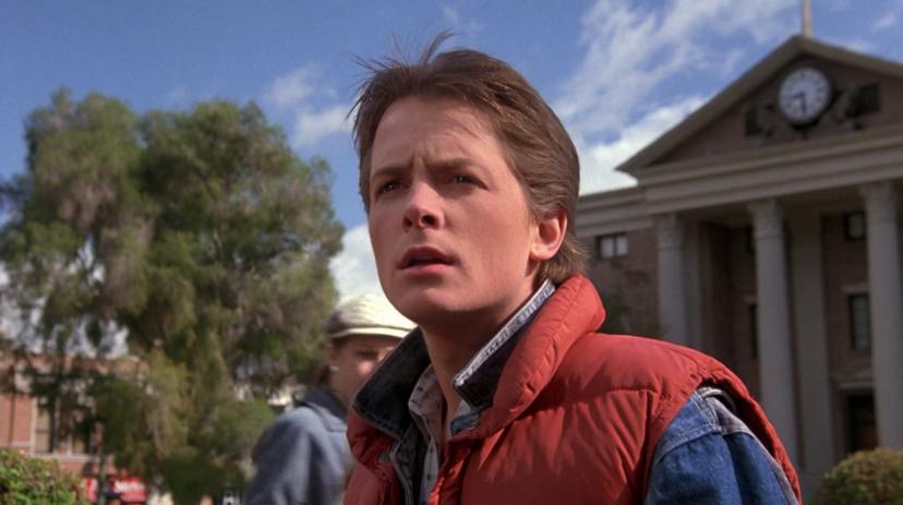 Michael J Fox in Back to the Future 1985