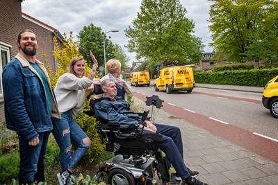 Een geel lint als laatste groet van collega’s aan ALS-patiënt