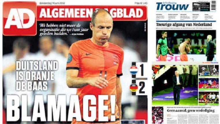 Kranten Oranje In Hemd Blamage Afgang De Morgen