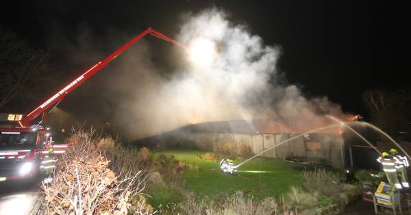Asbest vrijgekomen bij grote schuurbrand in Heerewaarden - BD.nl