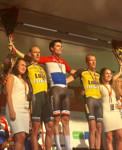 Dumoulin Nederlands kampioen tijdrijden, brons voor Gesink