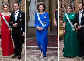 Het Zweedse koningshuis op chic tijdens groot diner
