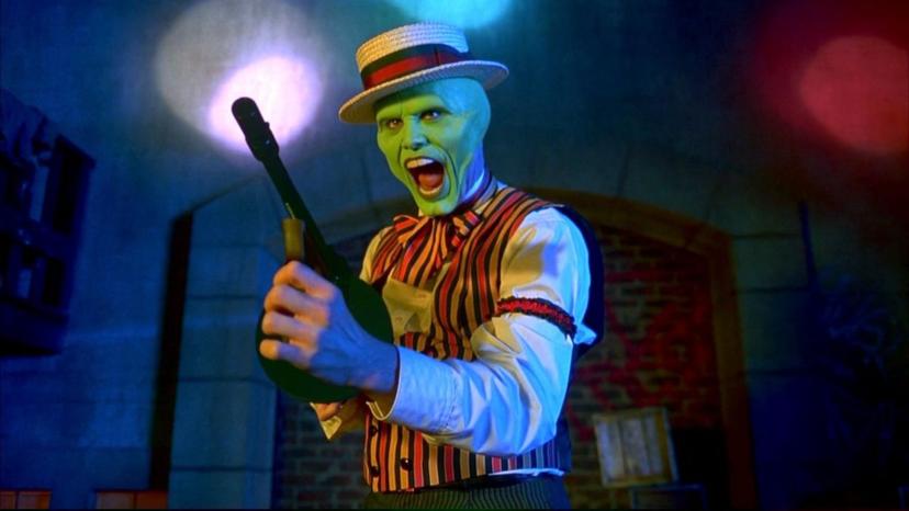 Jim Carrey als de gestoorde superheld The Mask (1994)