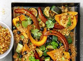 Geroosterde pompoen met merguez & couscous