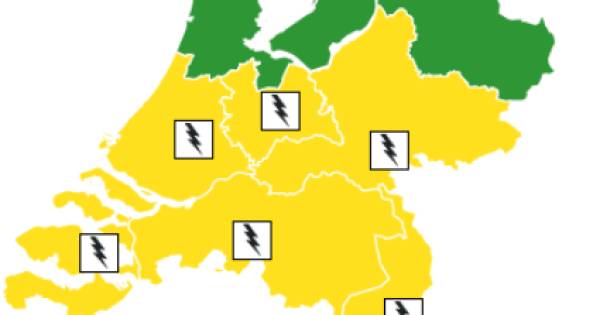 Opnieuw code geel voor Brabant, lokaal kans op onweer en hagel - BD.nl