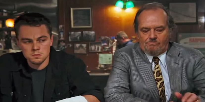Leonardo DiCaprio en Jack Nicholson in de undercoverfilm The Departed