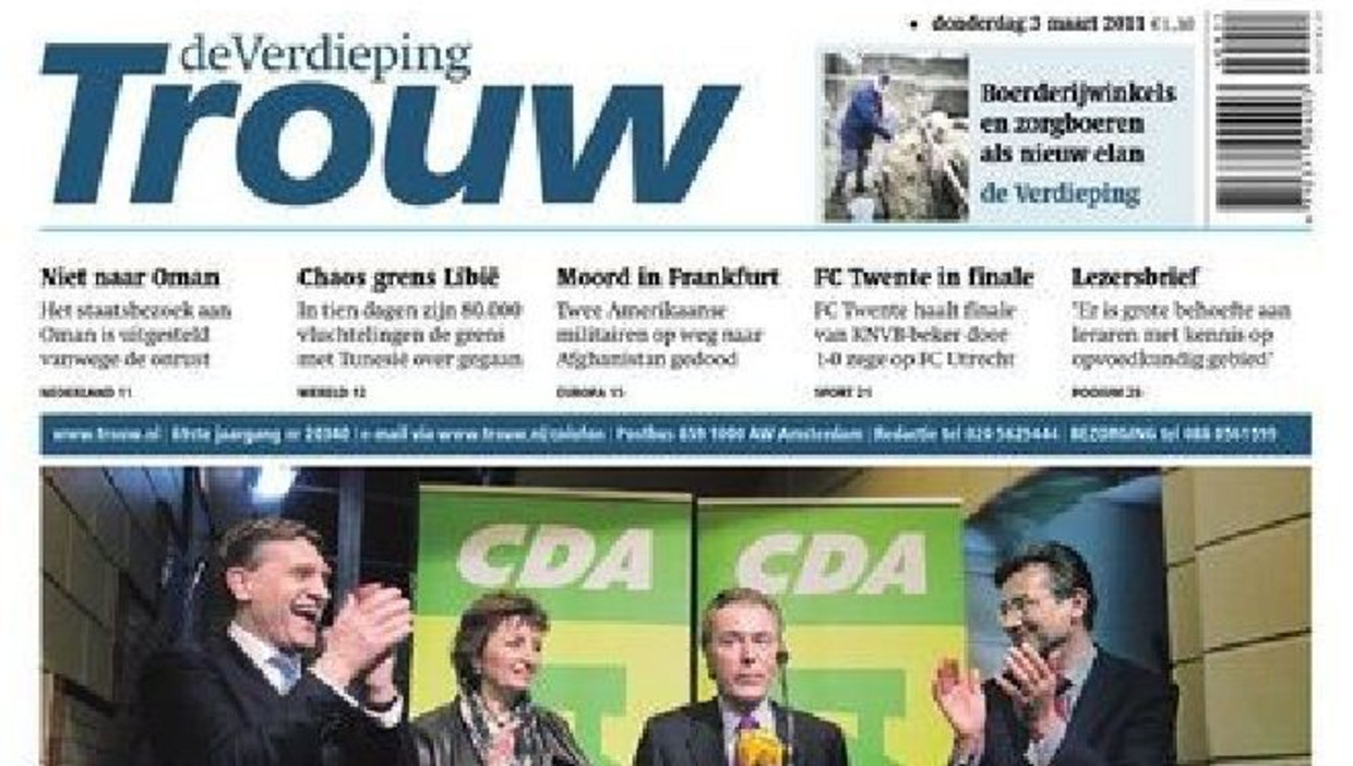 Geen krant gekregen? Trouw