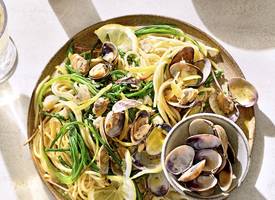 Spaghetti met vongole & zeekraal 