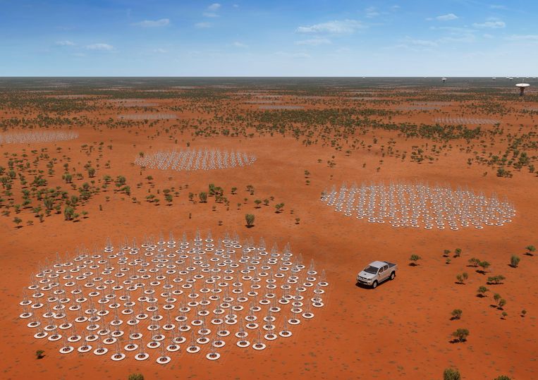 Artistieke impressie van wat SKA moet worden in West-Australië.