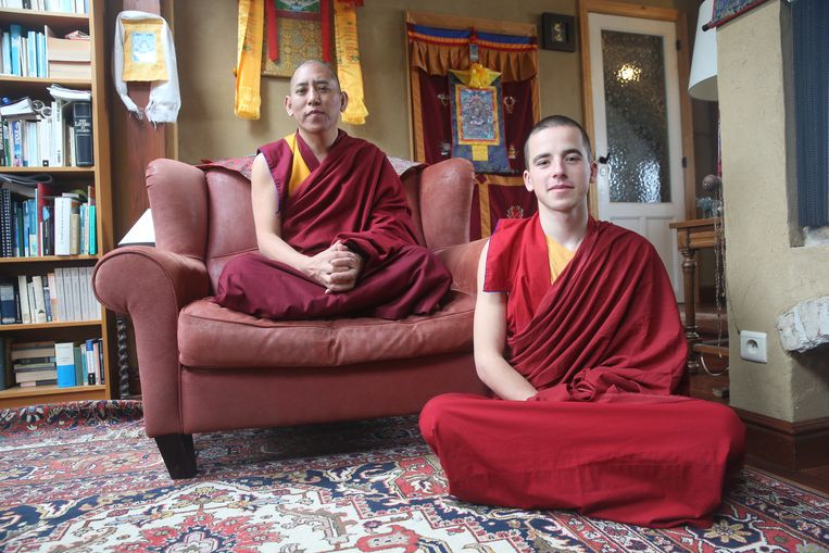 Monnik Giel en Gebshe Lobsang Tsultrim, een doctor in de boeddhistische filosofie.